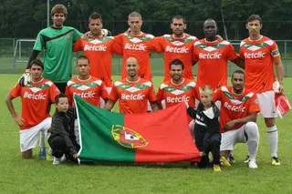 A equipa do Sindicato dos Jogadores, de que Rui (1º em pé à direita) fez parte