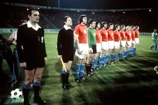 A seleção da Checoslováquia que se tornaria campeã europeia em 1976