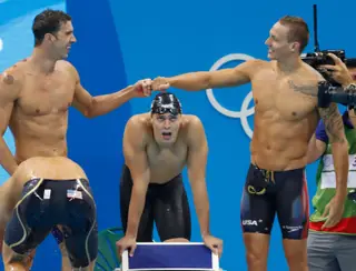 Phelps e Caeleb, em 2016