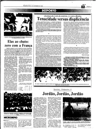 "Tenacidade versus displicência", a crónica de Neves de Sousa no "Diário de Lisboa"