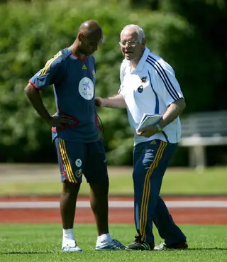 Com Aragonés, o treinador que o levou à seleção espanhola