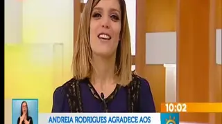 Andreia Rodrigues emociona-se ao agradecer o carinho do público!