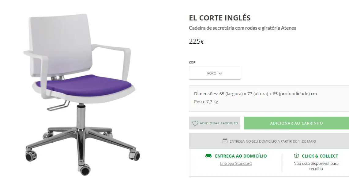 Cadeira El Corte Inglés