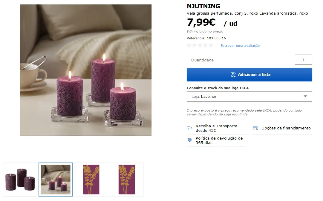 Velas IKEA