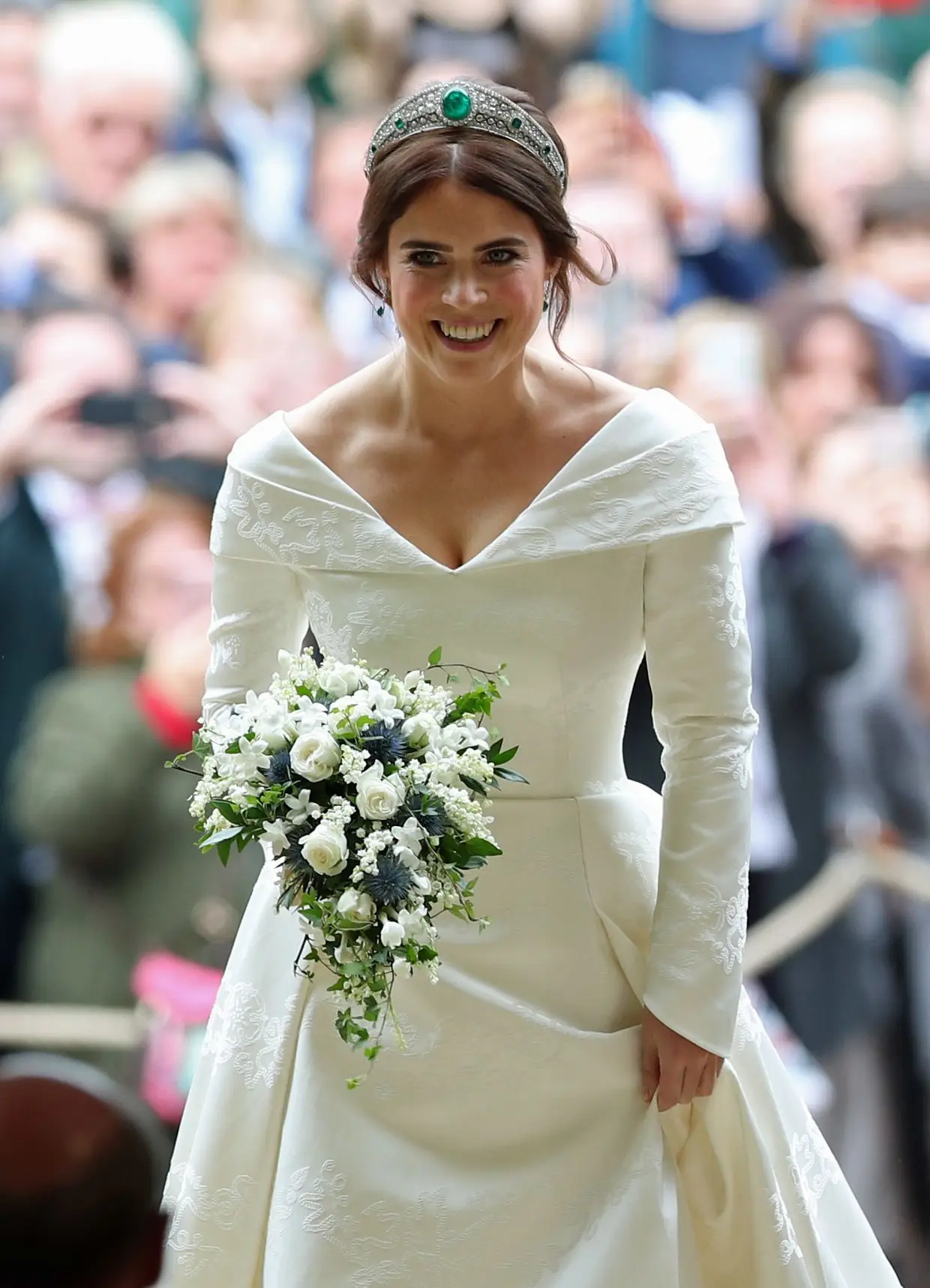 Princesa Eugenie no seu casamento com Jack Brooksbank
