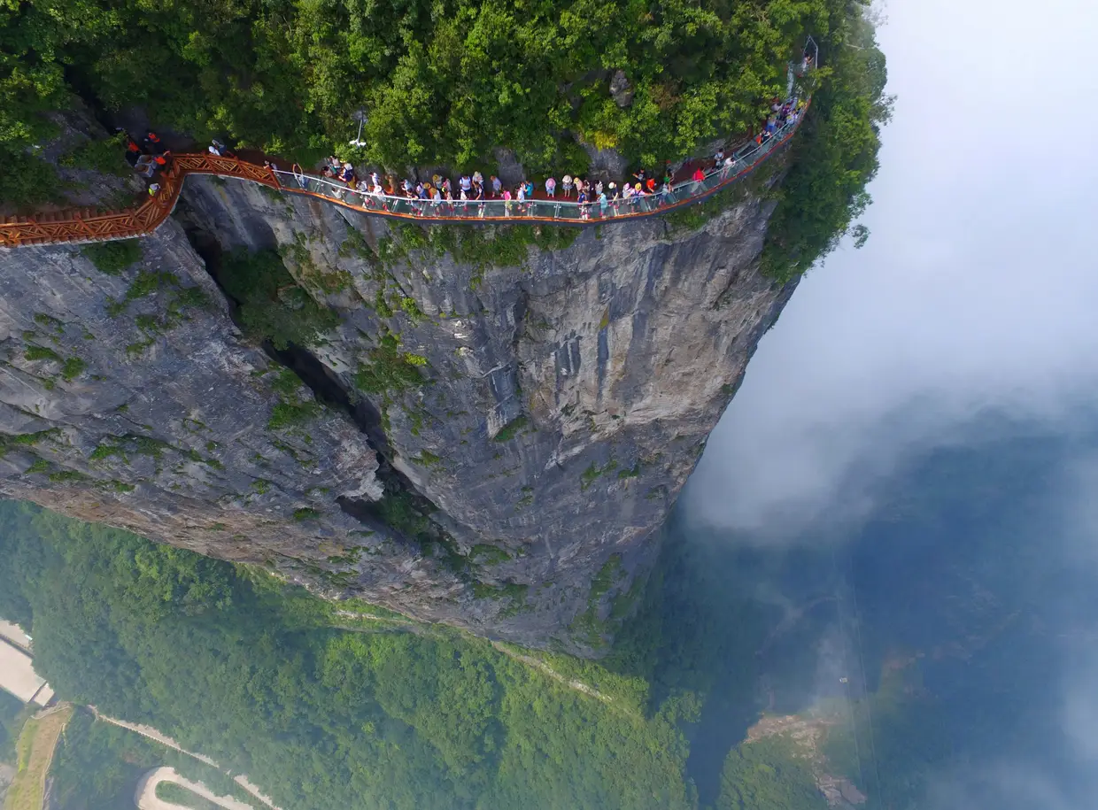 O 'Grand Canyon' de Zhangjiajie, na China.
