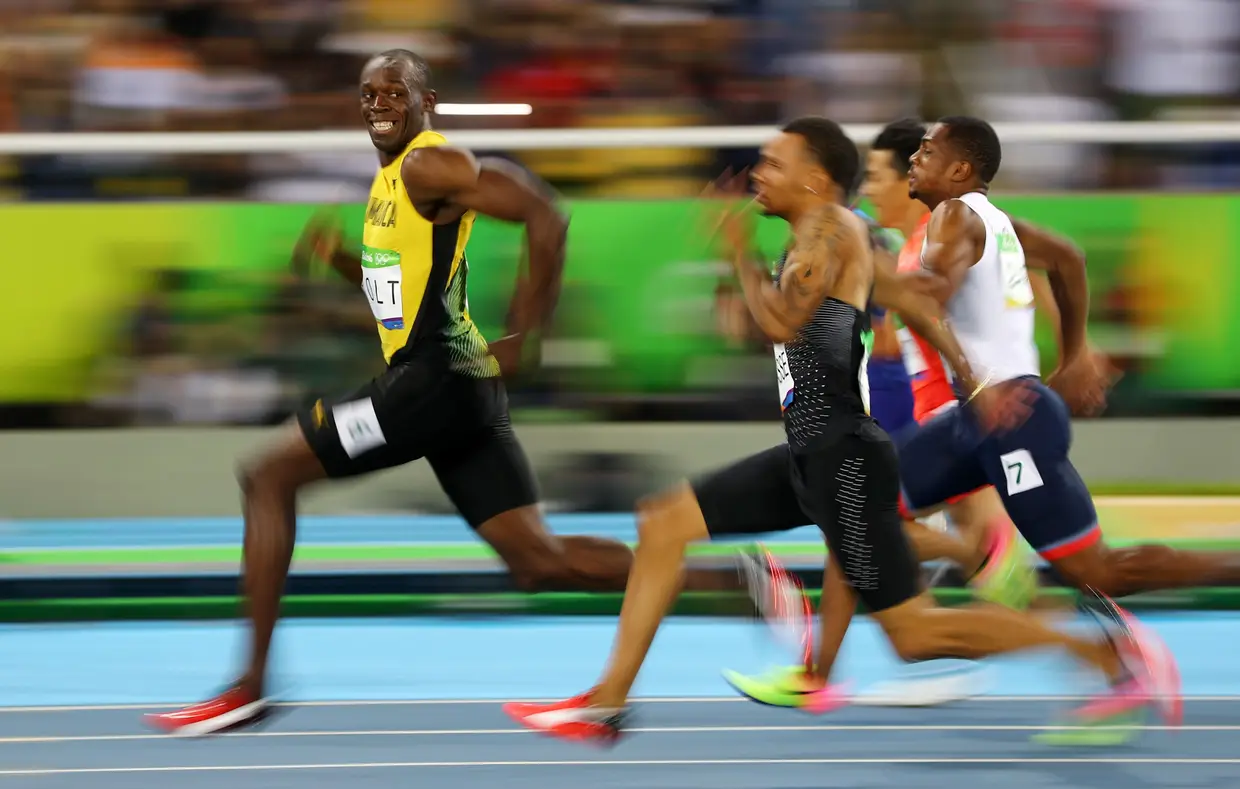 Nas pistas, o homem-sensação foi o do costume. O jamaicano Usain Bolt conquistou, pela terceira vez consecutiva em Olimpíadas, o ouro nos 100, 200 e 4x100 metros.