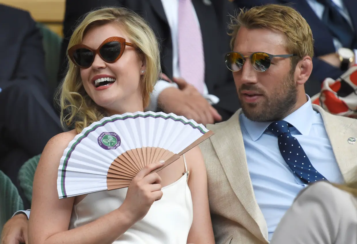 O jogador de rugby Chris Robshaw com a namorada Camilla Kerslake-Morgan