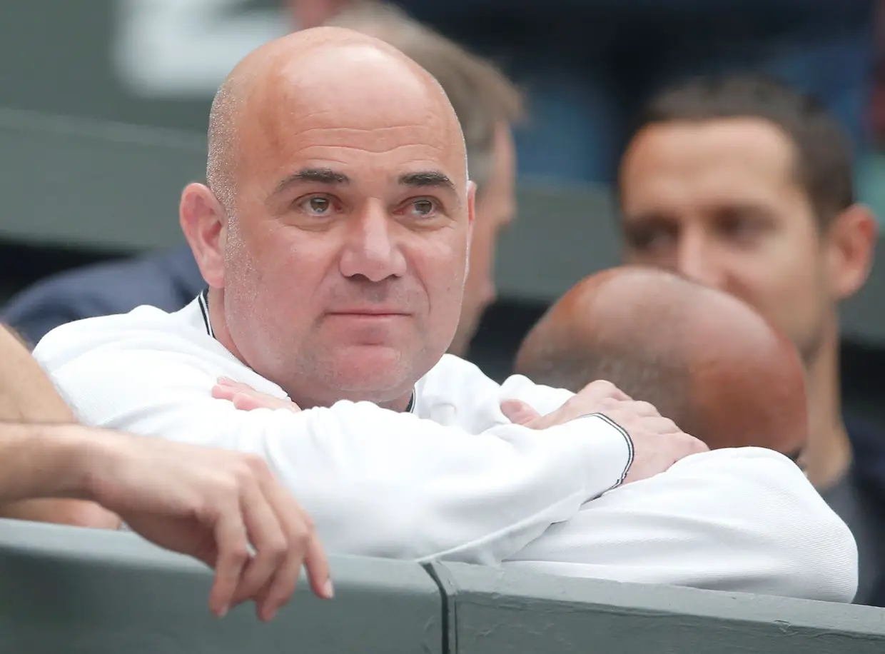 Ex-tenista Andre Agassi, atual treinador de Novak Djokovic
