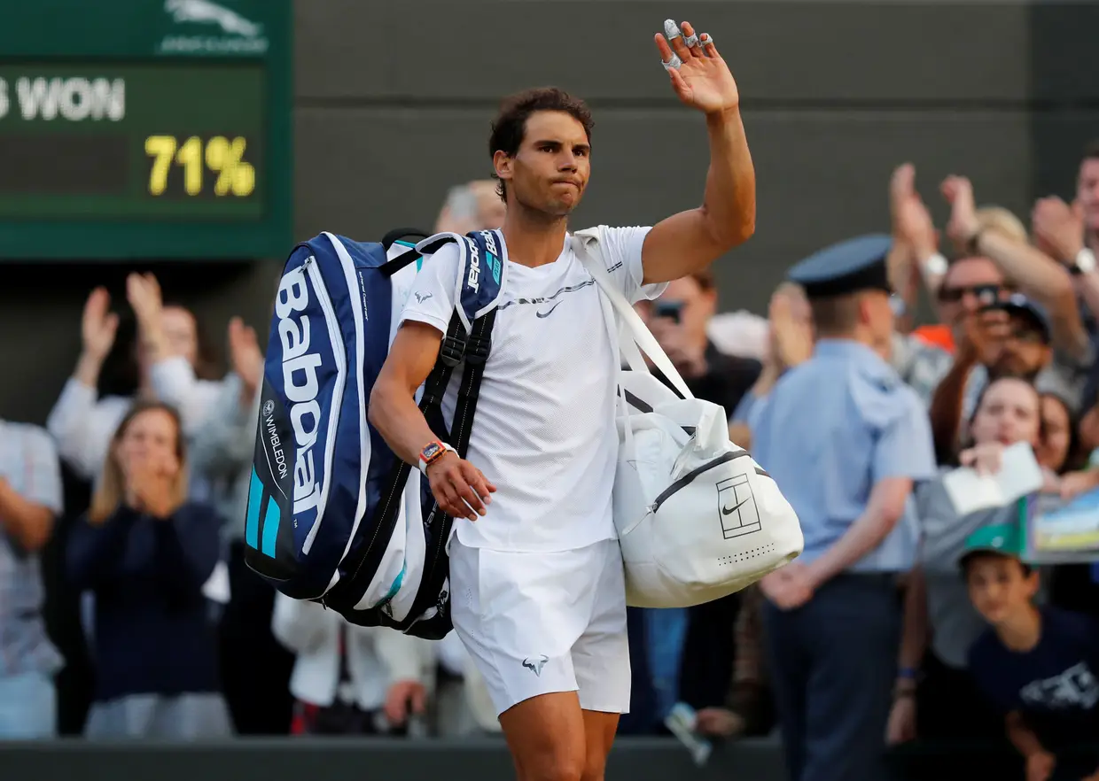 O tenista espanhol Rafael Nadal, quarto cabeça de série, foi eliminado após maratona de cinco horas nos oitavos de final de Wimbledon, terceiro torneio do Grand Slam da temporada, ao perder diante do luxemburguês Gilles Muller.