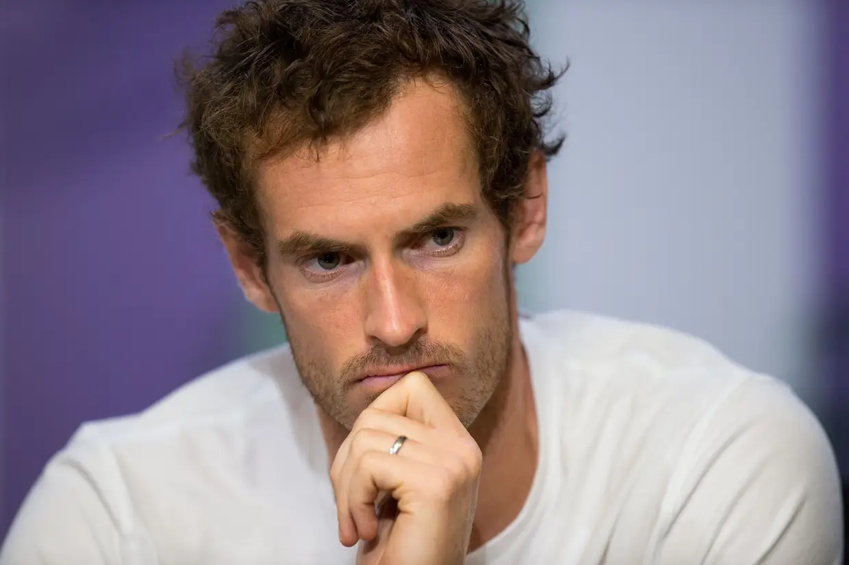 Andy Murray depois de perder nos quartos de final.