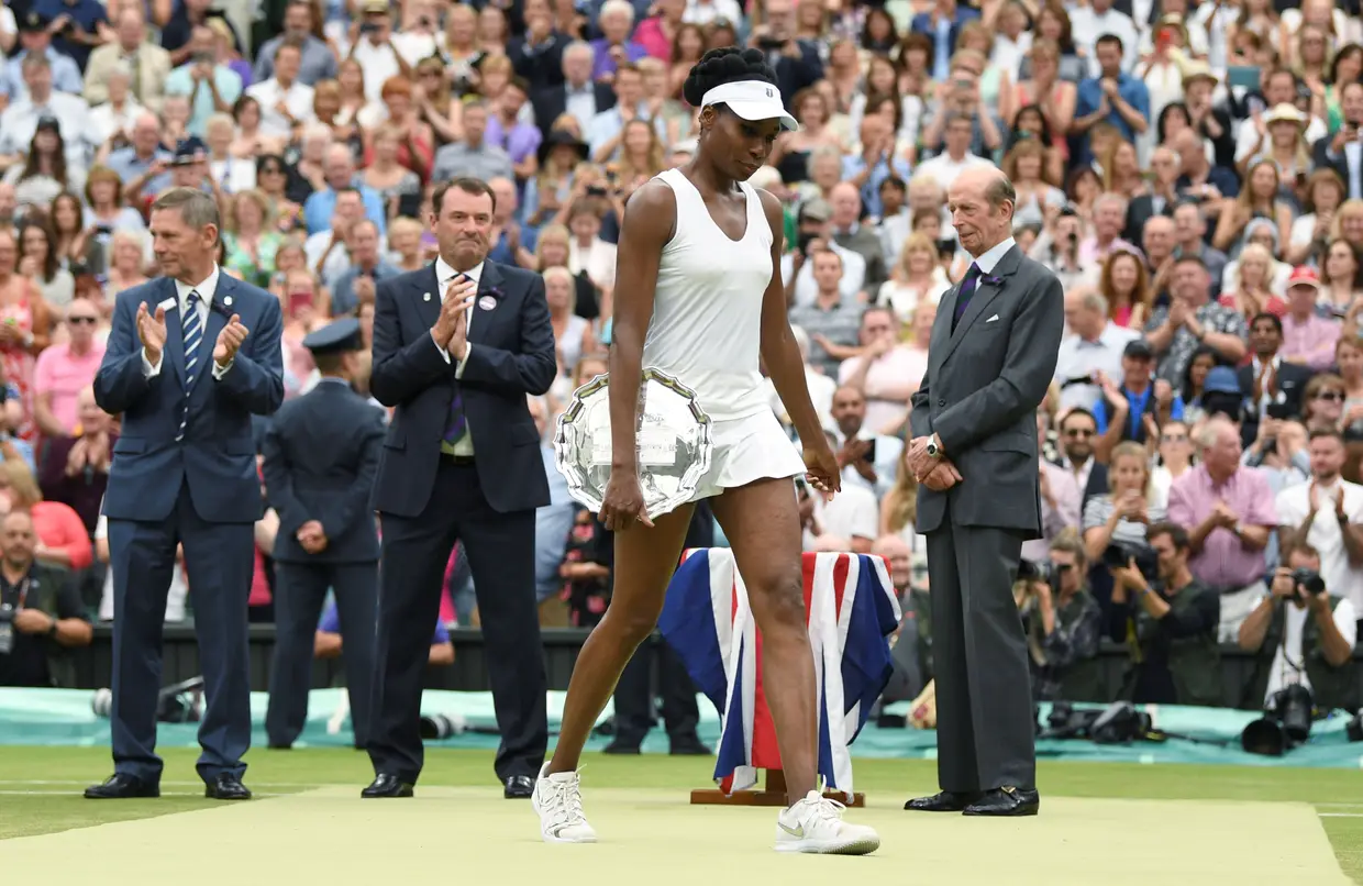 Venus Williams depois de perder a final contra a espanhola Garbine Muguruza.