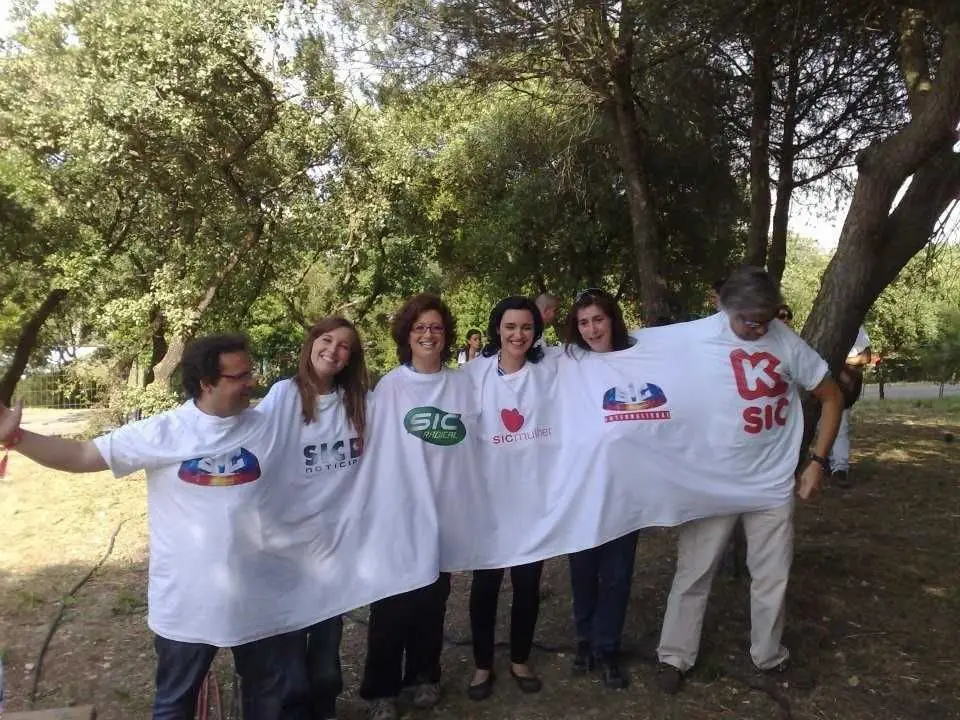Rui Pedro Reis, Joana Sousa, Joana Latino, Sílvia Rato, Paula Pica e Nuno Bogarim. Foto cedida pela jornalista Joana Sousa.