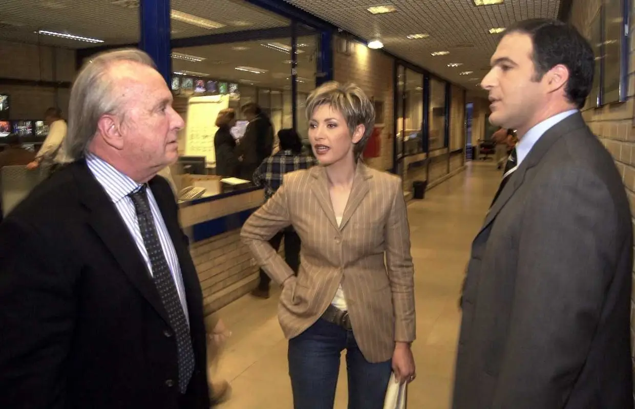 Francisco Pinto Balsemão com Clara de Sousa e Rodrigo Guedes de Carvalho. Foto cedida por Clara de Sousa.