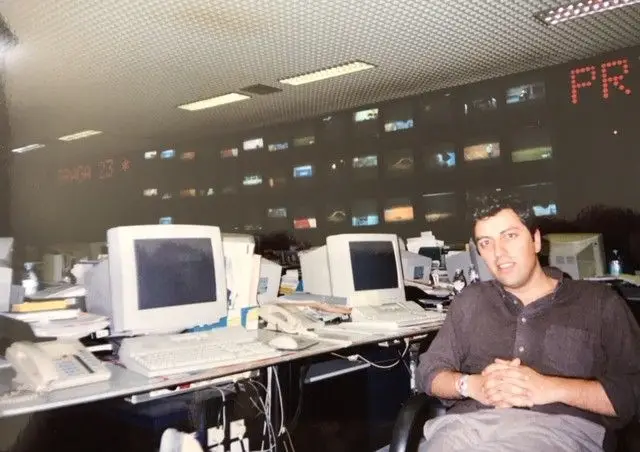 Redação da SIC em 1998. Foto cedida por Miguel Ribeiro.