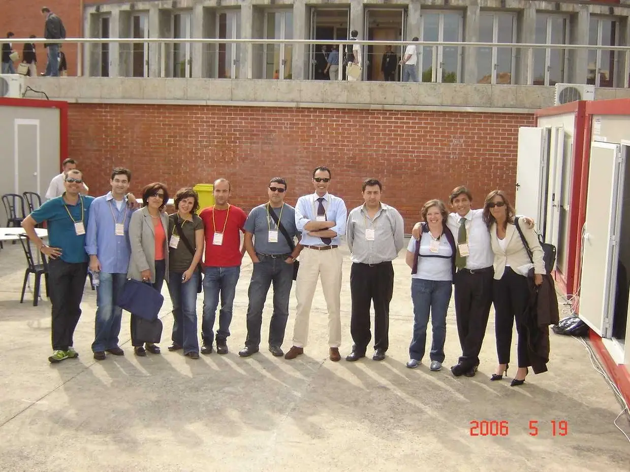 A equipa da SIC no congresso do PSD, em 2006. Foto cedida por Pedro Cruz.