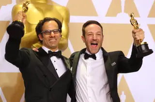 Produtor cinematográfico Dan Cogan e o cineasta e produtor Bryan Fogel