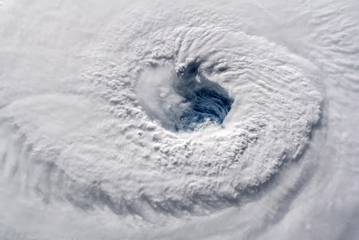 O furacão Florence visto de cima, numa fotografia disponibilizada pela NASA.