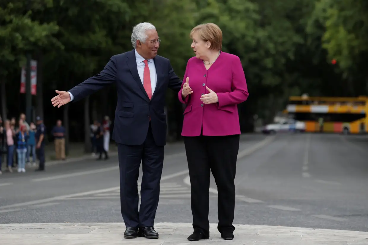 Angela Merkel e o primeiro-ministro português, António Costa, 2018
