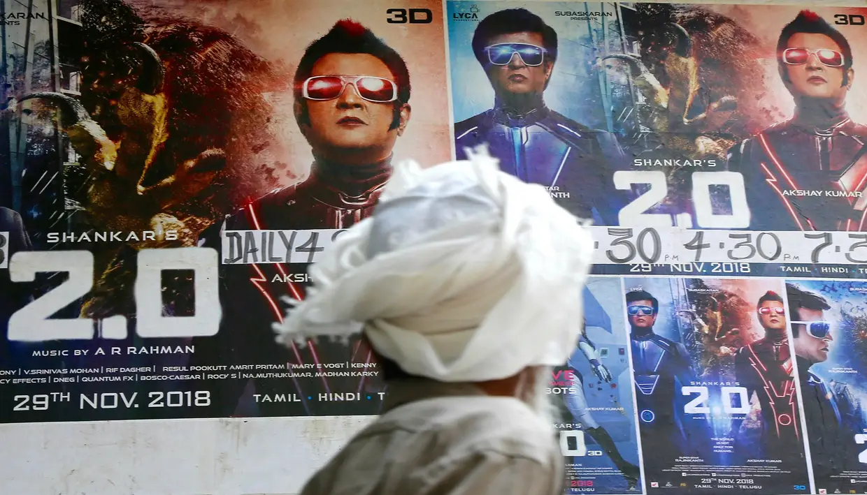 Estreia do filme '2.0' do ator e realizador indiano Rajinikanth, Bangalore, Índia.