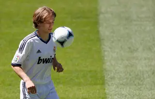 Modric foi apresentado no Real Madrid no verão de 2012