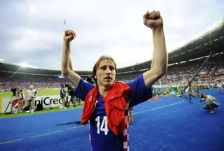 Modric durante o Euro2008, torneio em que a seleção croata chegou aos quartos-de-final