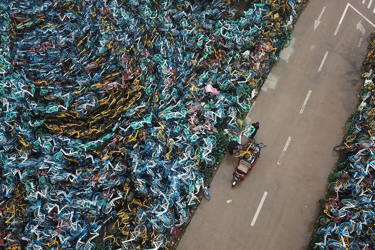 Serviço de bicicletas partilhadas em Hefei, na China