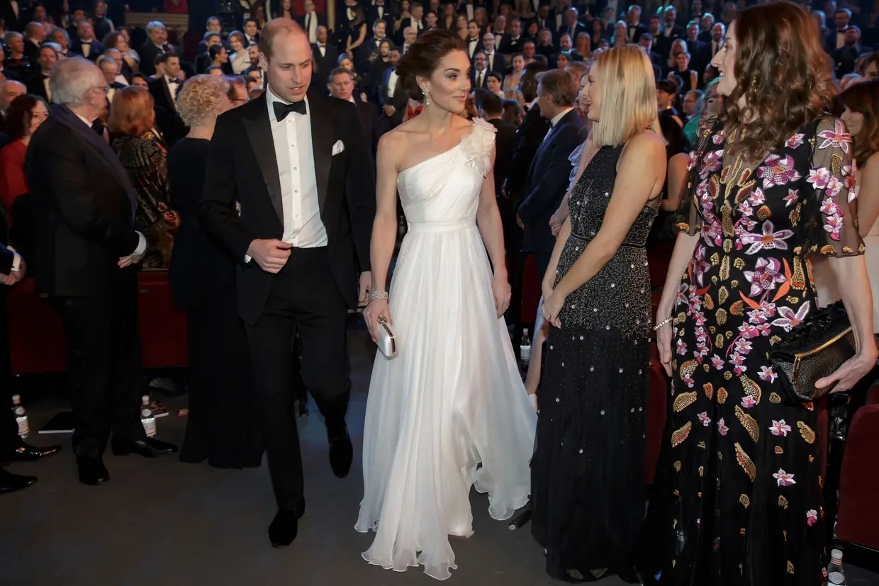 O príncipe William e a duquesa Catherine na cerimónia que decorreu no Royal Albert Hall em Londres.