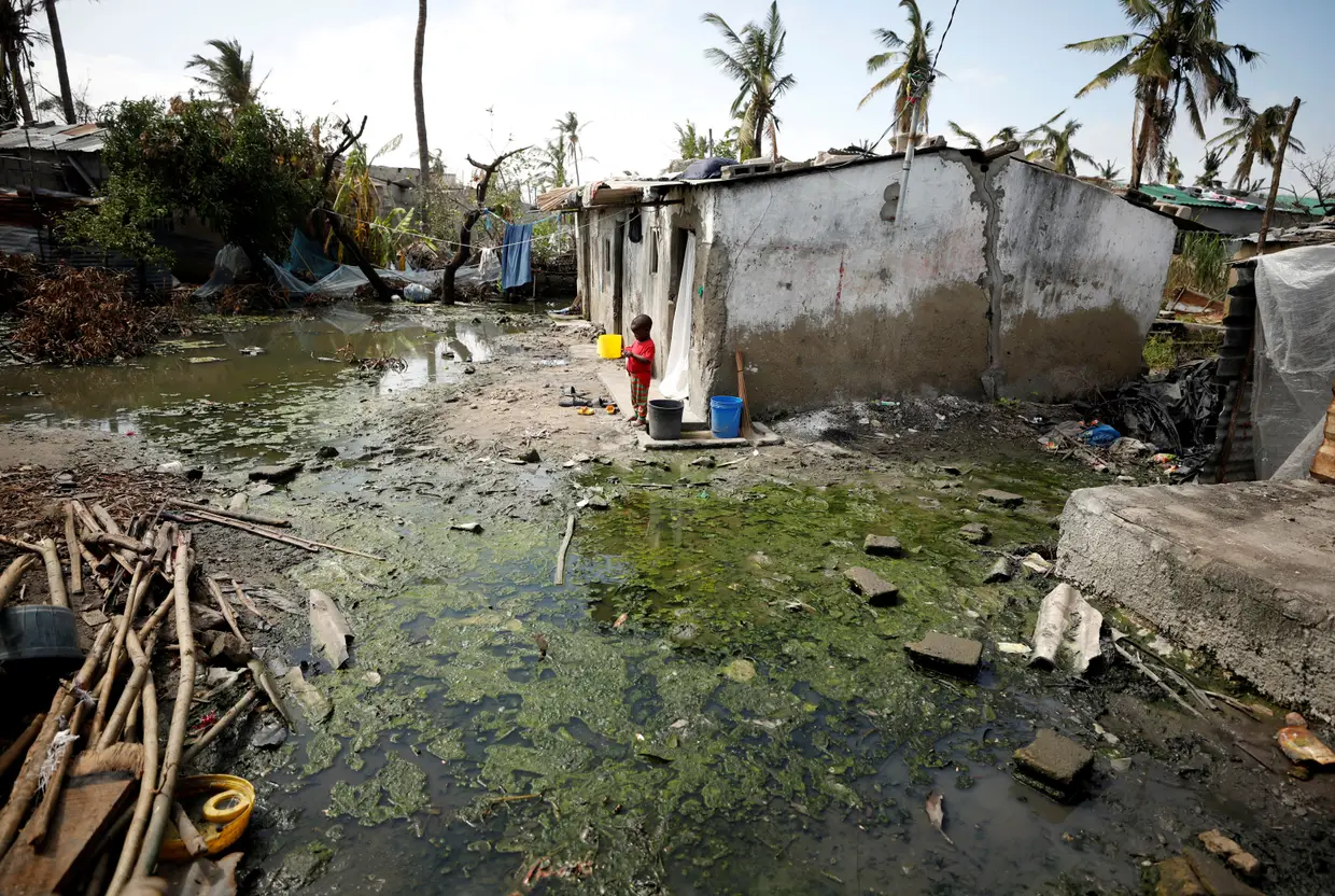 Destruição em Beira, Moçambique, depois da passagem do ciclone Idai.
