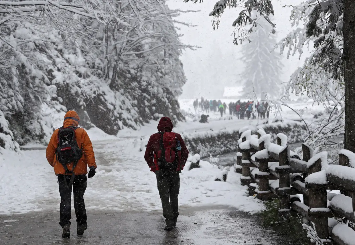 Neve em Zakopane, na Polónia.
