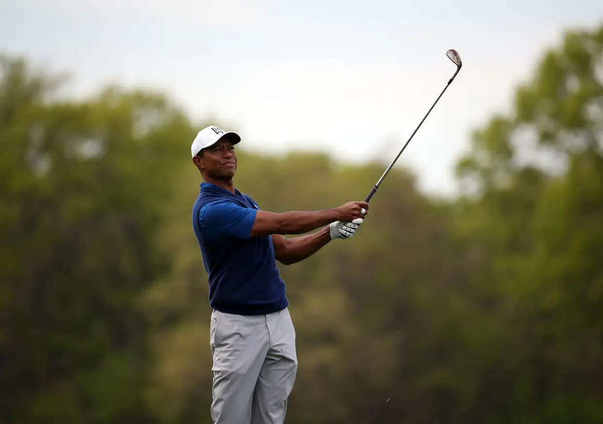 Tiger Woods durante o torneio de golfe PGA Championship, em Nova Iorque, Estados Unidos.