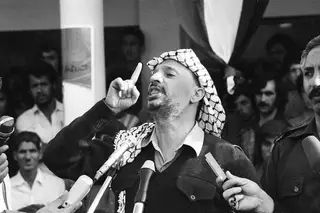 Líder da OLP, Yasser Arafat.