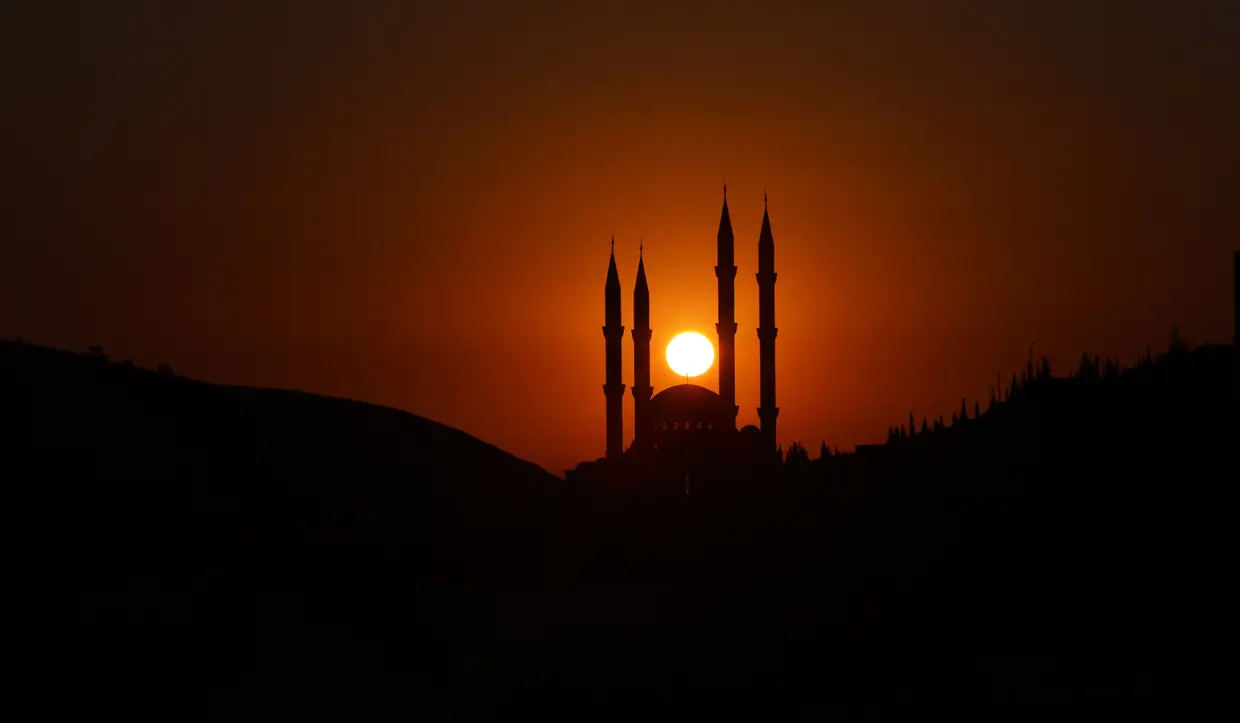 O nascer do sol em Nablus, na Cisjordânia.