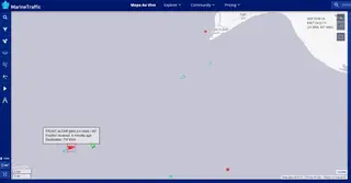 Registo da posição do "Front Altair" das 11h15 de 13 de Junho de 2019