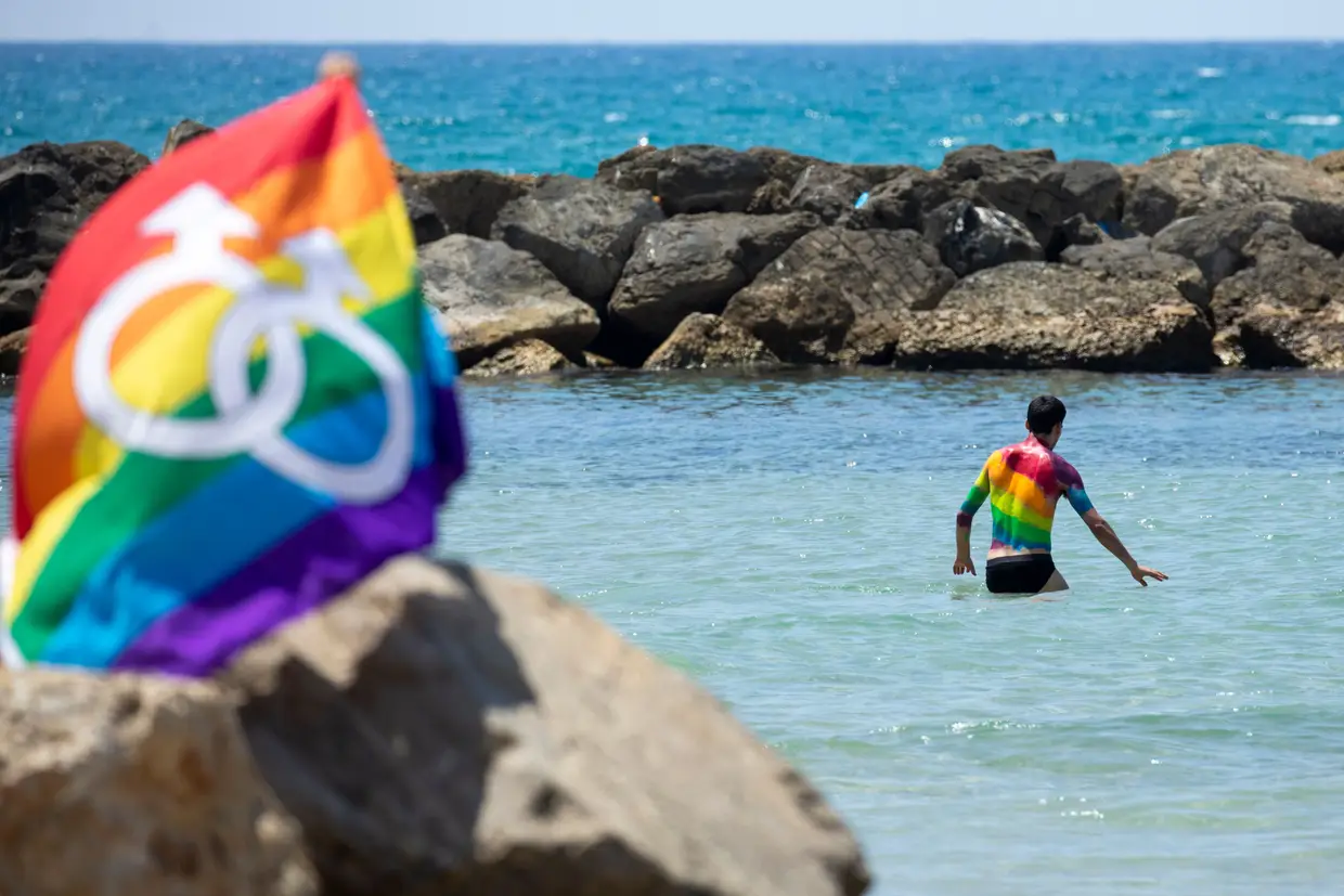 A parada do orgulho gay, Telavive, Israel.