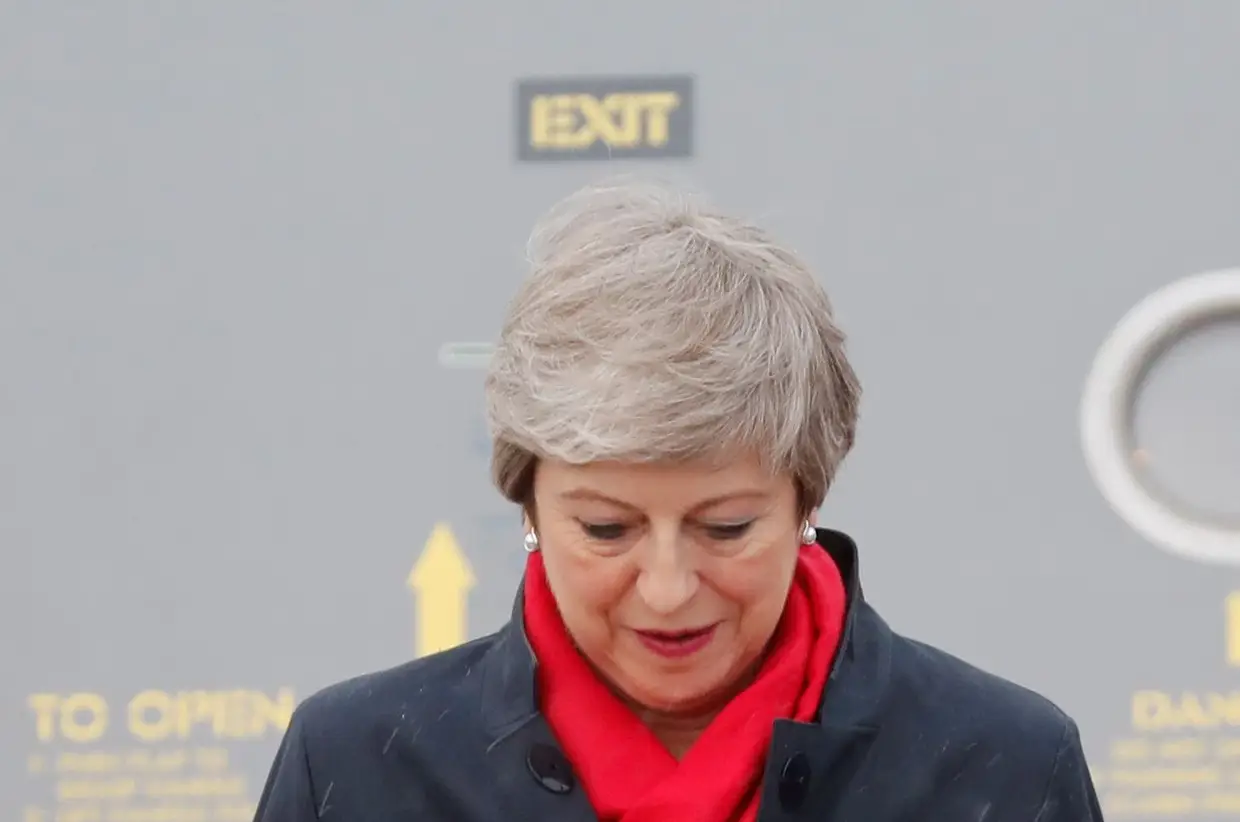 A primeira-ministra britânica, Theresa May, chega à cimeira dos líderes do G20 em Osaka, no Japão