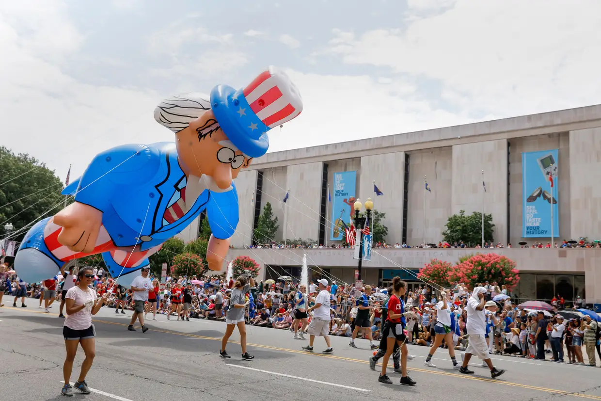 As celebrações do 4 de Julho, o Dia da Independência dos Estados Unidos, em Washington.