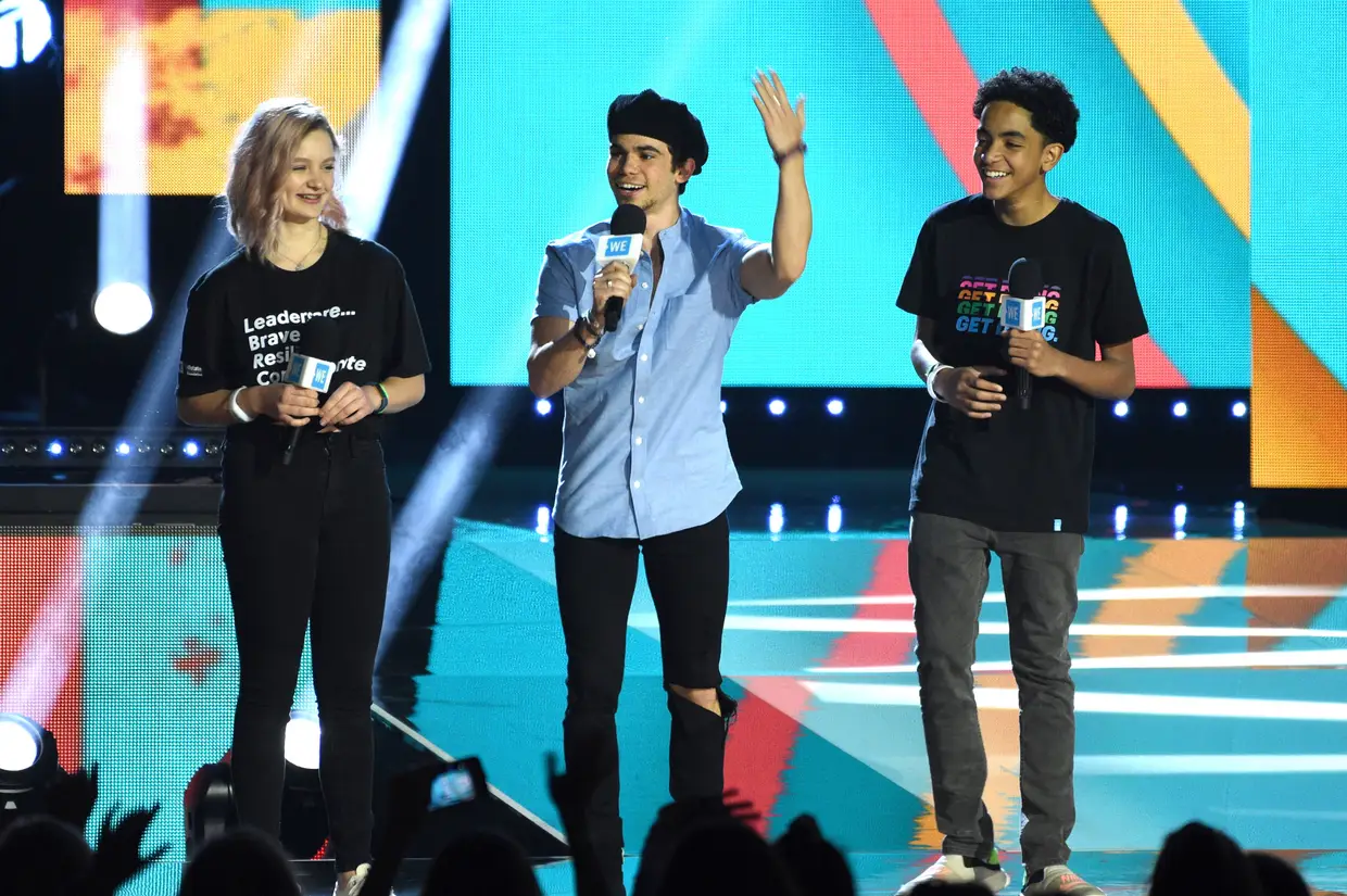 Durante o WE Day California em abril de 2019