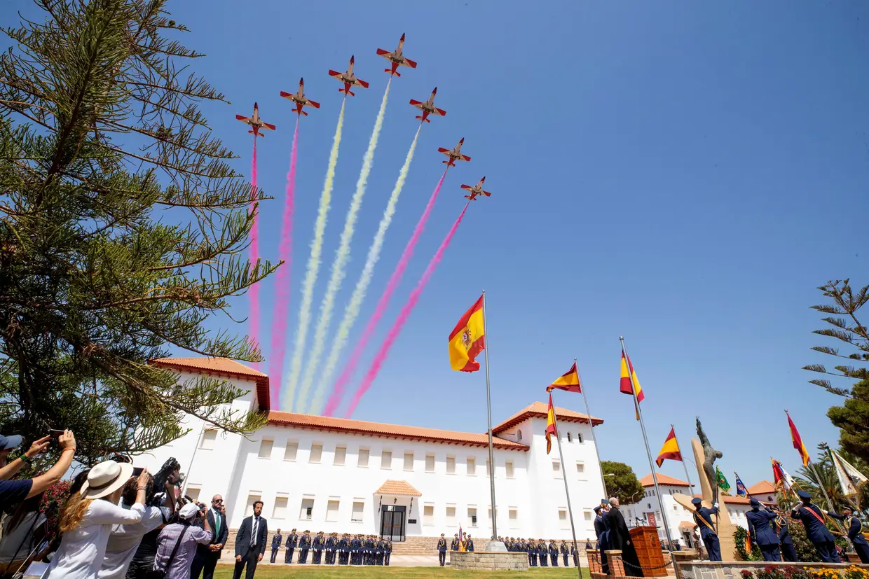 Uma cerimónia na base aérea de San Javier, no sul de Espanha.