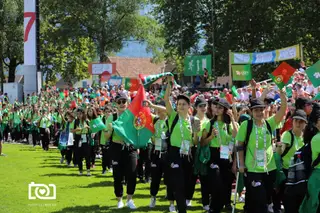 Cerimónia de abertura da Gymnaestrada 2019 - Delegação portuguesa