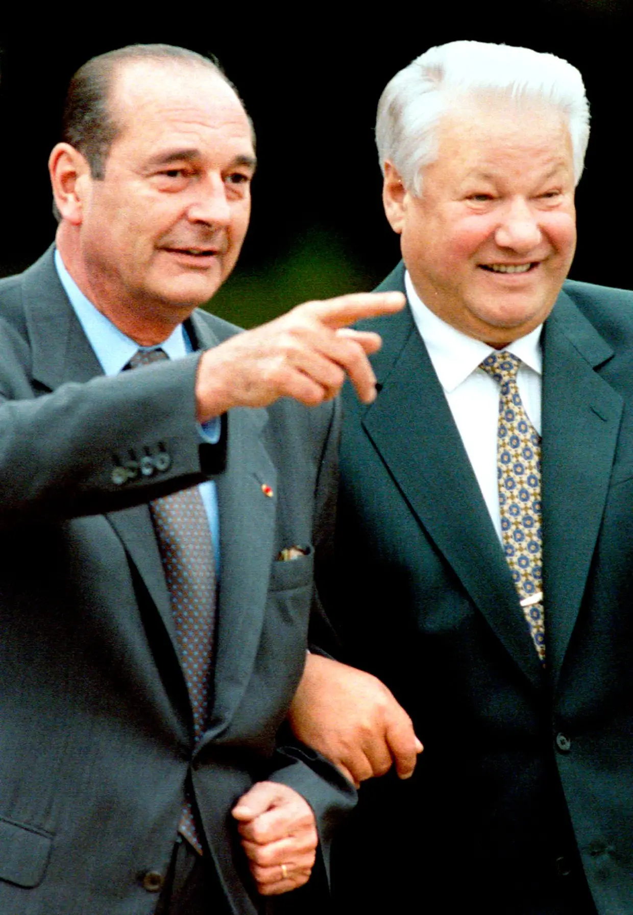 Jacques Chirac com o então Presidente da Rússia Boris Yelstin