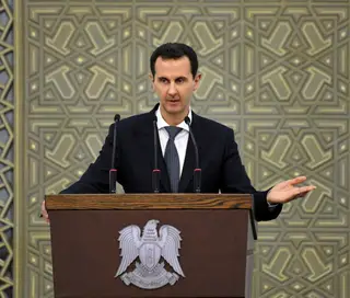 Presidente sírio Bashar al-Assad a 17 de fevereiro de 2019.