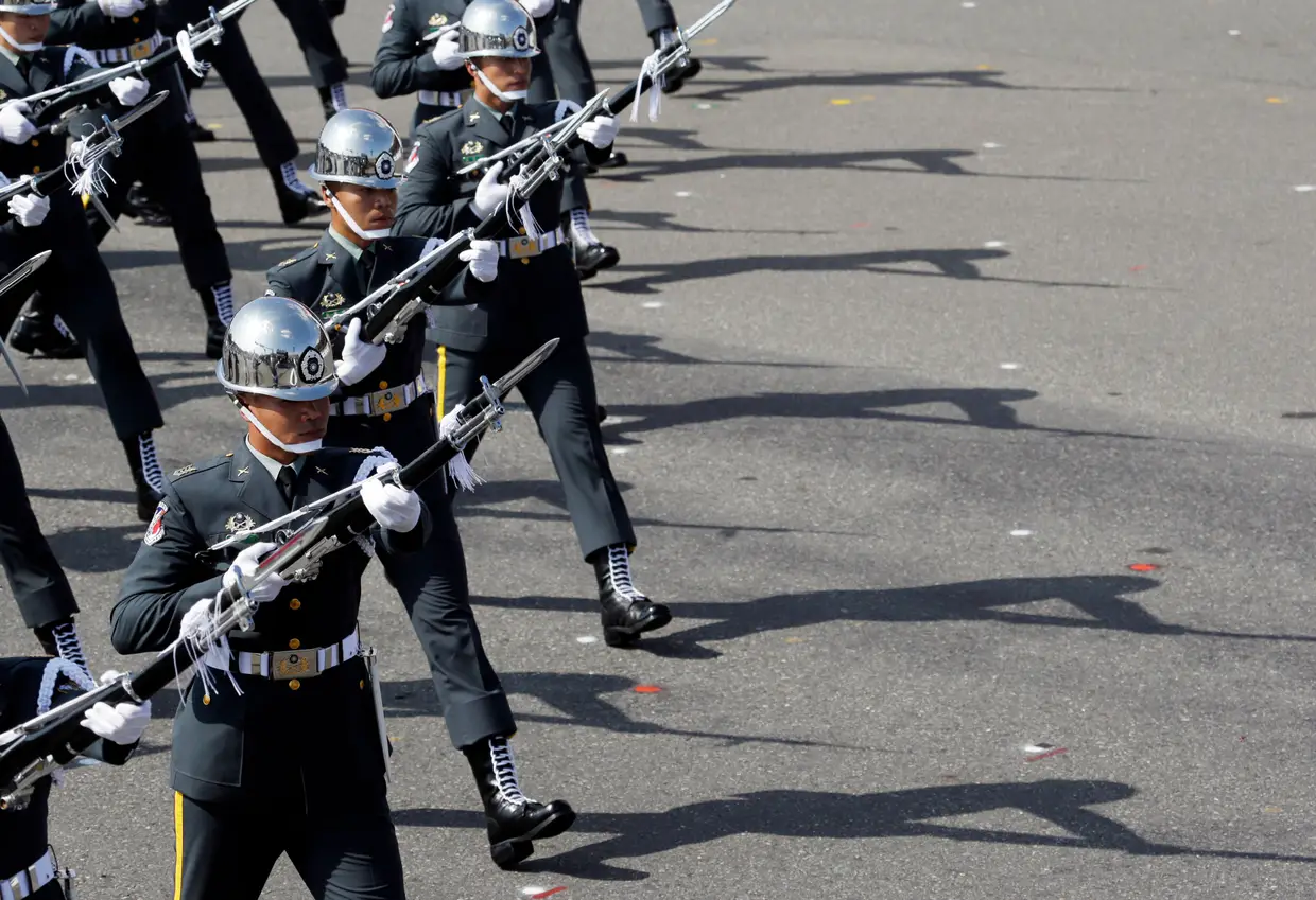 Cerimónias do feriado nacional de Taiwan.