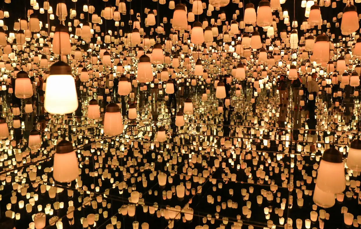 Uma exibição no Museu de Arte Digital, em Tóquio, no Japão.