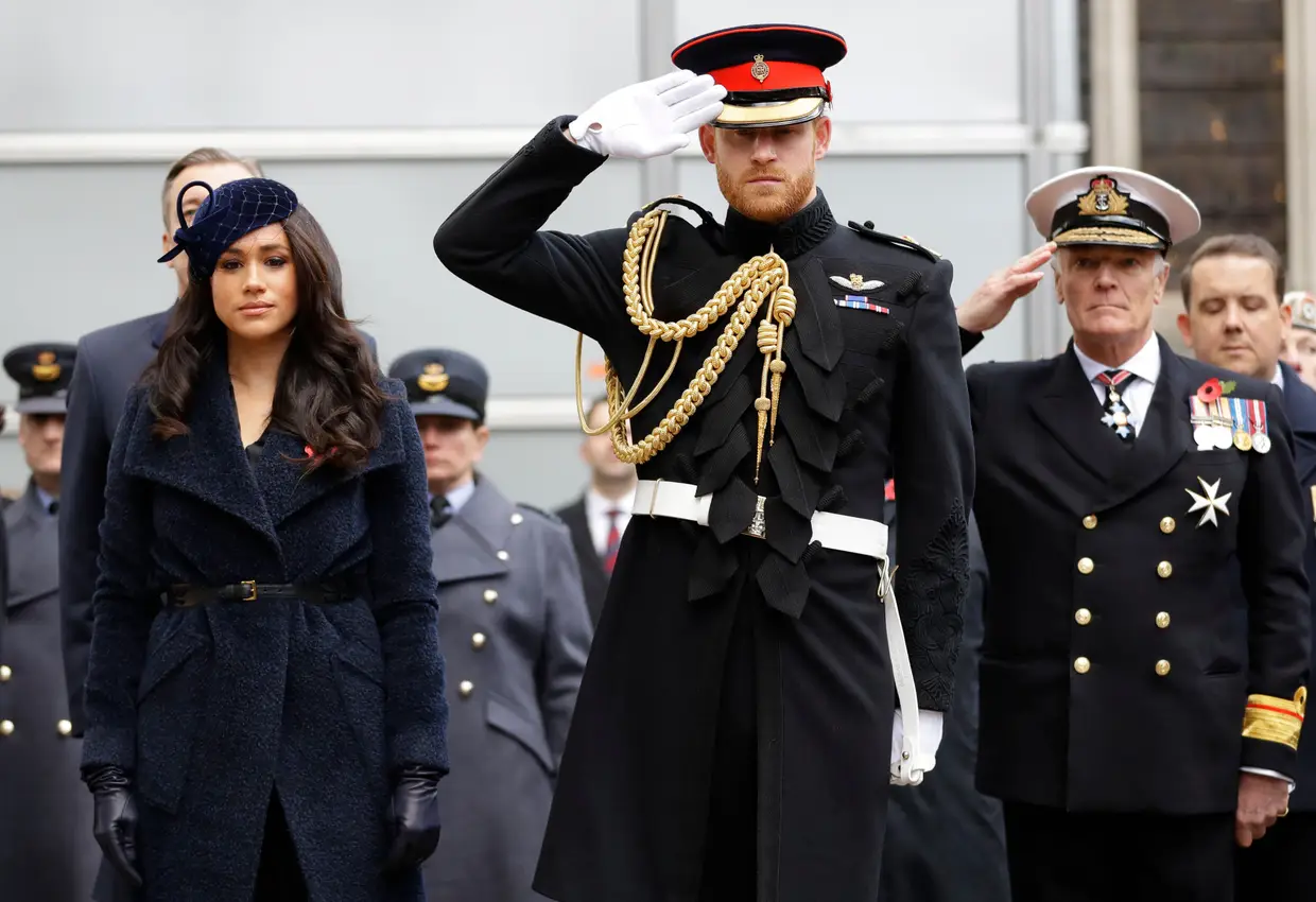 Duques de Sussex, Harry e Meghan, na Abadia de Westminster, em Londres, Reino Unido