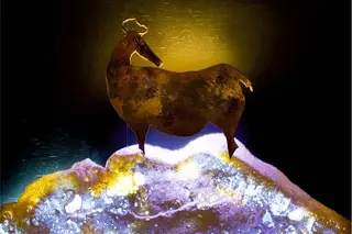 Arte rupestre representada através da luz