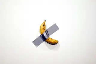 Banana incluída na obra de arte "Comedian" foi comida durante exposição