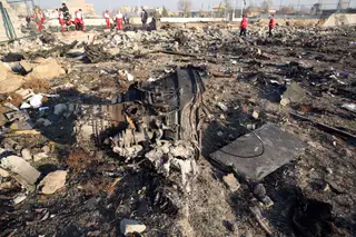 Destroços da queda do Boeing