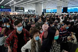 Uma das maiores estações ferroviárias de Hong Kong em plena propagação do coronavírus que já chegou da China à região Administrativa especial.