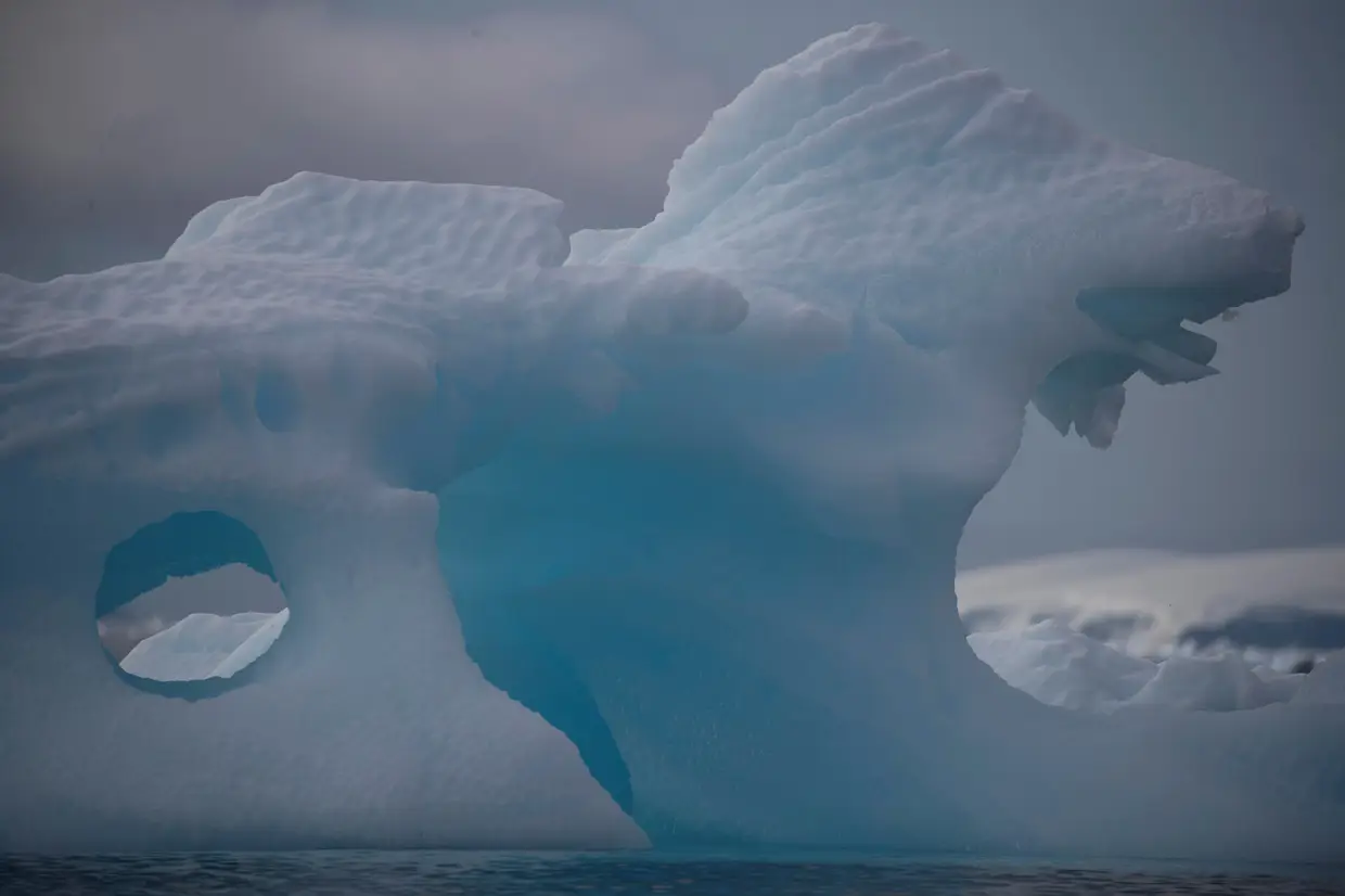 Iceberg em Fournier Bay, 3 de fevereiro de 2020